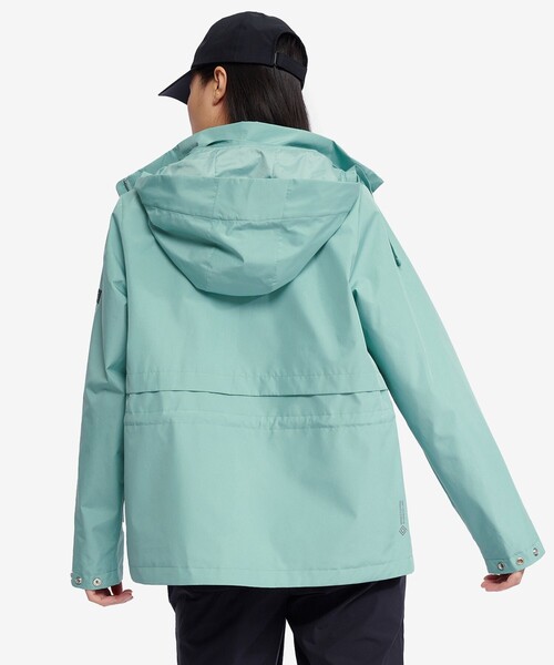 AIGLE（エーグル）の「GORE-TEX WINDSTOPPER ゴアテックスウインドストッパー 防風 透湿 フーデッドジャケット RP マウンテンパーカー（マウンテンパーカー・レディース・ダークブルー/グリーン/ホワイト・34/36/38/40）」の22枚目の写真