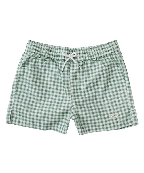 ROXY(ロキシー)の「MINI PICNIC GINGHAM /ロキシーウエストゴムチェック柄キッズボードショーツ(水着)(水着・キッズ・ブラック/ターコイズブルー/グリーン・120/130/140/150)」の3枚目の写真