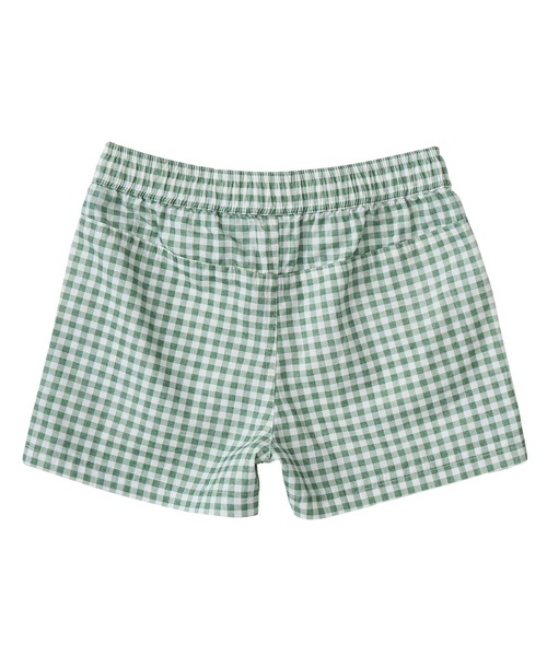 ROXY(ロキシー)の「MINI PICNIC GINGHAM /ロキシーウエストゴムチェック柄キッズボードショーツ(水着)(水着・キッズ・ブラック/ターコイズブルー/グリーン・120/130/140/150)」の5枚目の写真