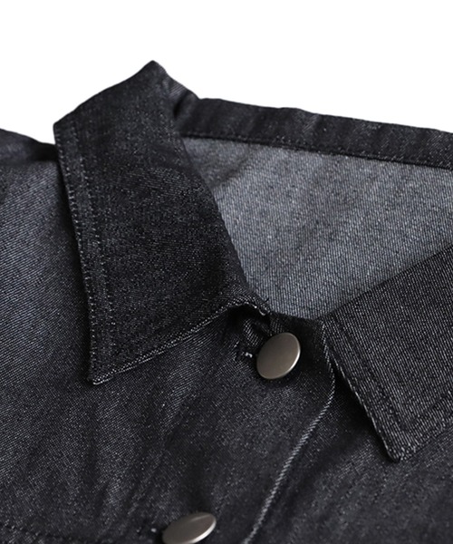 antiqua(アンティカ)の「デニムシャツワンピース(シャツワンピース・レディース・カーキ/ブラック・ONESIZE)」の18枚目の写真
