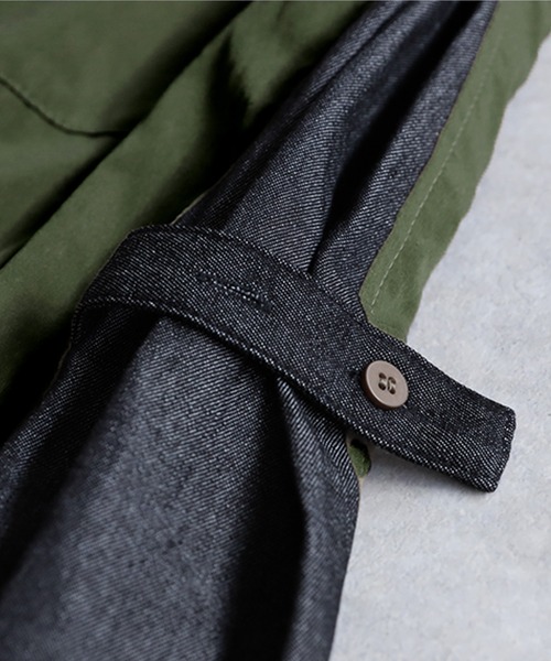 antiqua(アンティカ)の「デニムシャツワンピース(シャツワンピース・レディース・カーキ/ブラック・ONESIZE)」の20枚目の写真