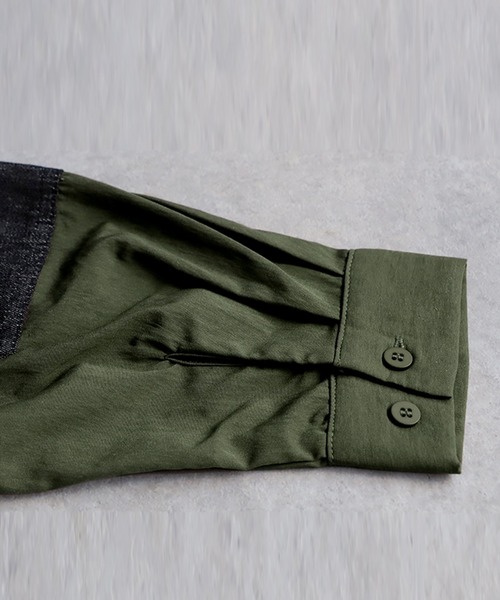 antiqua(アンティカ)の「デニムシャツワンピース(シャツワンピース・レディース・カーキ/ブラック・ONESIZE)」の21枚目の写真