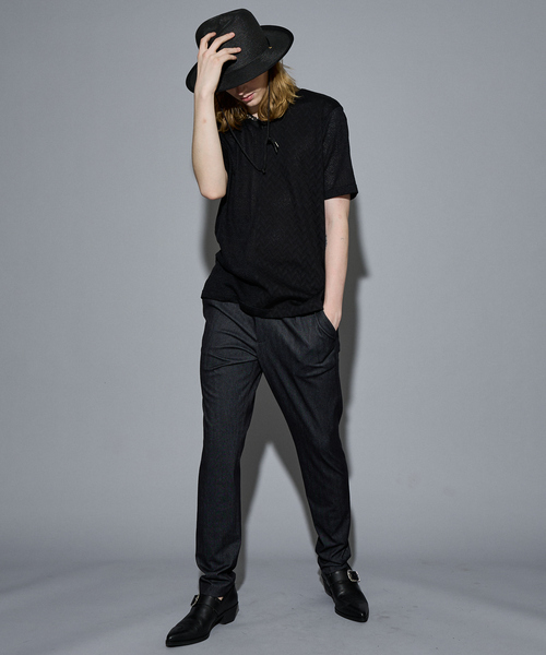 5351 POUR LES HOMMES（ゴーサンゴーイチプールオム）の「【デニムライク】シャンブレー スラックス パンツ（スラックス・メンズ・インディゴブルー/ブラック・44/46/48/50）」の13枚目の写真