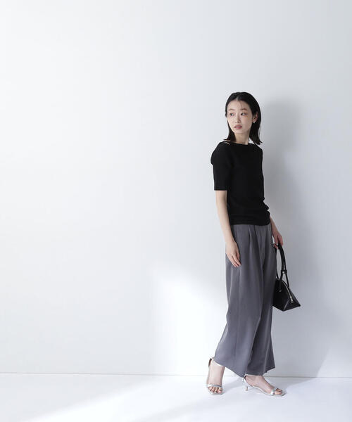 NATURAL BEAUTY BASIC（ナチュラルビューティーベーシック）の「◇レイヤードデザインカットソー（Tシャツ/カットソー・レディース・チャコールグレー/ブラック/カーキ・FREE）」の20枚目の写真