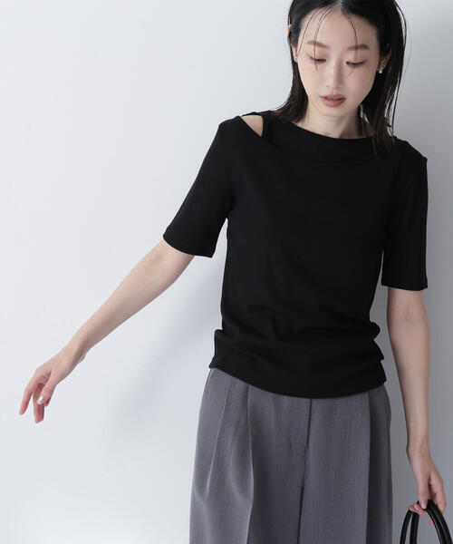 NATURAL BEAUTY BASIC（ナチュラルビューティーベーシック）の「◇レイヤードデザインカットソー（Tシャツ/カットソー・レディース・チャコールグレー/ブラック/カーキ・FREE）」の17枚目の写真