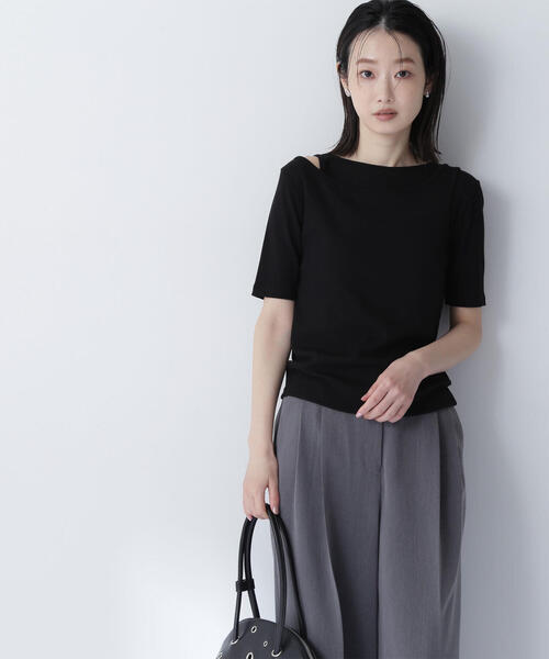 NATURAL BEAUTY BASIC（ナチュラルビューティーベーシック）の「◇レイヤードデザインカットソー（Tシャツ/カットソー・レディース・チャコールグレー/ブラック/カーキ・FREE）」の15枚目の写真