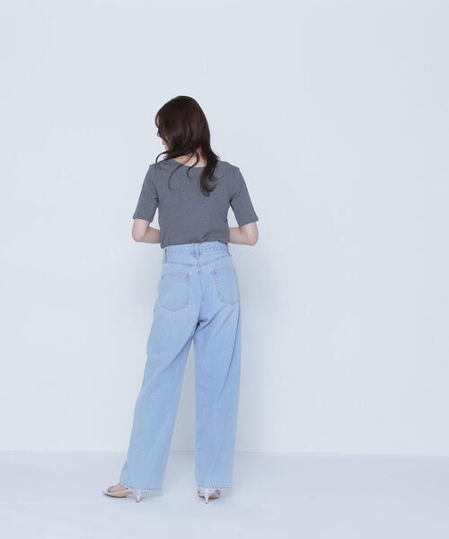 NATURAL BEAUTY BASIC（ナチュラルビューティーベーシック）の「◇レイヤードデザインカットソー（Tシャツ/カットソー・レディース・チャコールグレー/ブラック/カーキ・FREE）」の6枚目の写真