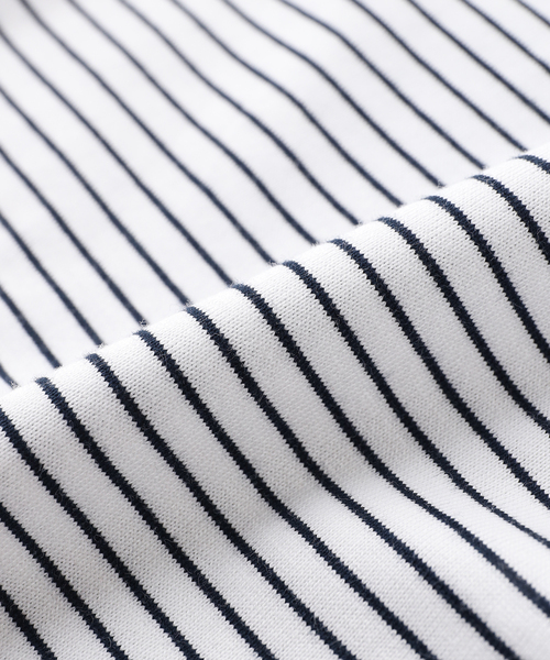 WISM（ウィズム）の「is-ness / イズネス BALLOON BORDER SHORT SLEEVE T-SH（Tシャツ/カットソー・メンズ・ホワイト/ネイビー/ブラック・MEDIUM/LARGE）」の7枚目の写真