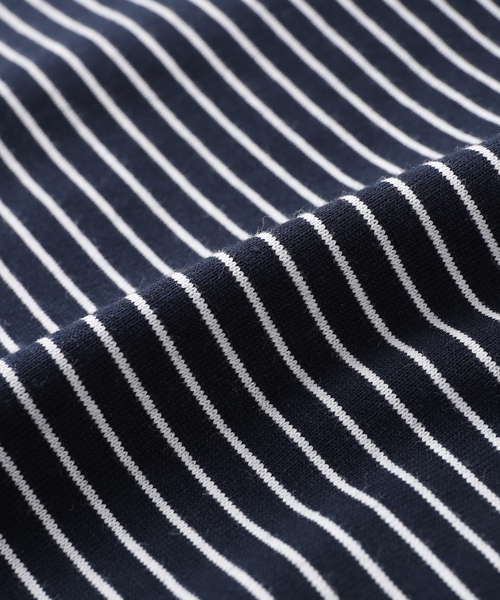WISM（ウィズム）の「is-ness / イズネス BALLOON BORDER SHORT SLEEVE T-SH（Tシャツ/カットソー・メンズ・ホワイト/ネイビー/ブラック・MEDIUM/LARGE）」の8枚目の写真