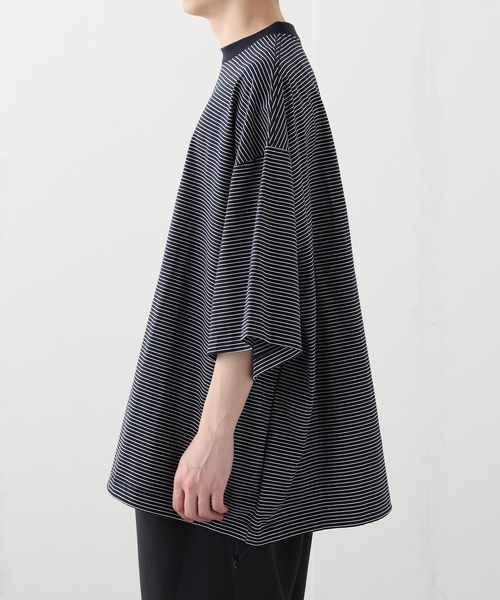 WISM（ウィズム）の「is-ness / イズネス BALLOON BORDER SHORT SLEEVE T-SH（Tシャツ/カットソー・メンズ・ホワイト/ネイビー/ブラック・MEDIUM/LARGE）」の10枚目の写真