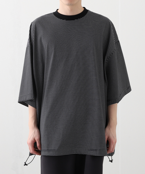 セール】is-ness / イズネス BALLOON BORDER SHORT SLEEVE T-SH