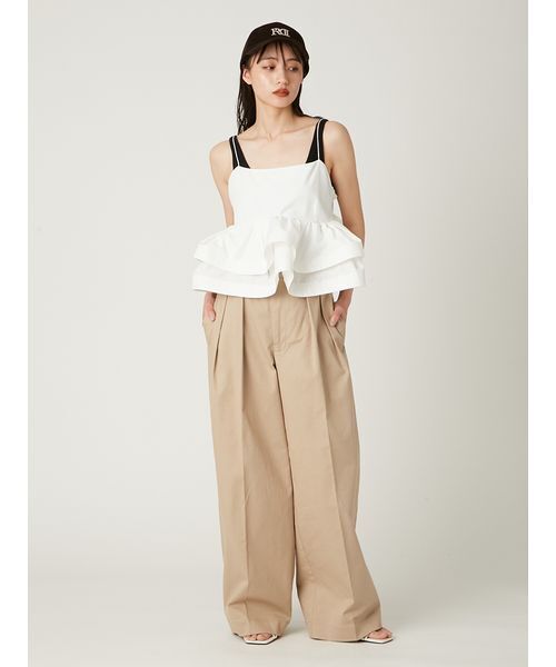 FRAY I.D（フレイアイディー）の「【FRAY I.D｜Dickies】マルチファブリックロゴキャップ（キャップ・レディース・アイボリー/ブラウン/チェック・FREE）」の17枚目の写真