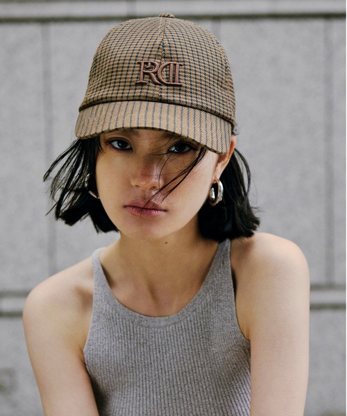 FRAY.I.D フレイアイディー　ウールツイルロゴキャップ　帽子 FRAY I.D｜Dickies】マルチファブリックロゴキャップ(帽子