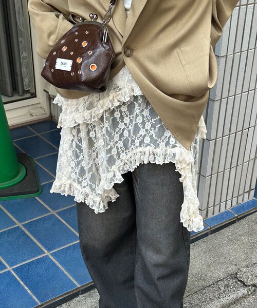 CIAOPANIC（チャオパニック）の「ランダムティアードレーススカート（スカート・レディース・アイボリー/ブラック・ONE SIZE）」の20枚目の写真