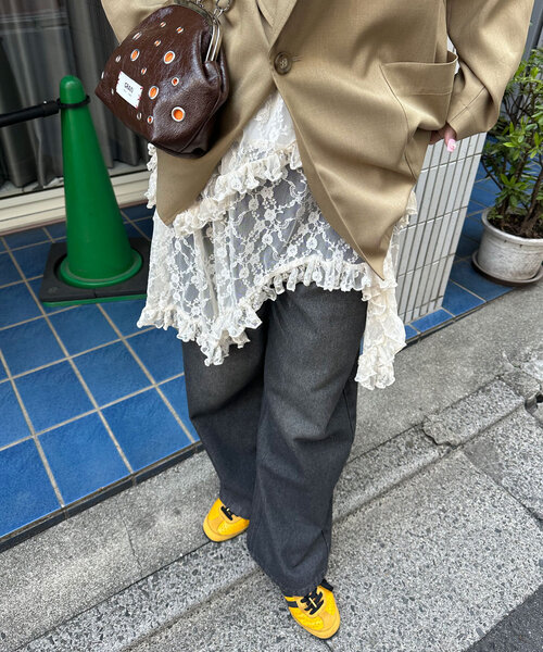 CIAOPANIC（チャオパニック）の「ランダムティアードレーススカート（スカート・レディース・アイボリー/ブラック・ONE SIZE）」の22枚目の写真