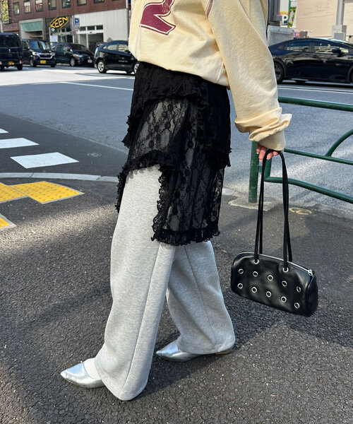 CIAOPANIC（チャオパニック）の「ランダムティアードレーススカート（スカート・レディース・アイボリー/ブラック・ONE SIZE）」の8枚目の写真
