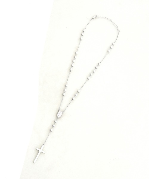 an meets zakka(アンミツザッカ)の「an meets zakka ワントーンカラーロザリオネックレス(50cm)(ネックレス・レディース・グリーン/ブラック/ホワイト/オレンジ/イエロー/ピンク・50cm)」の17枚目の写真
