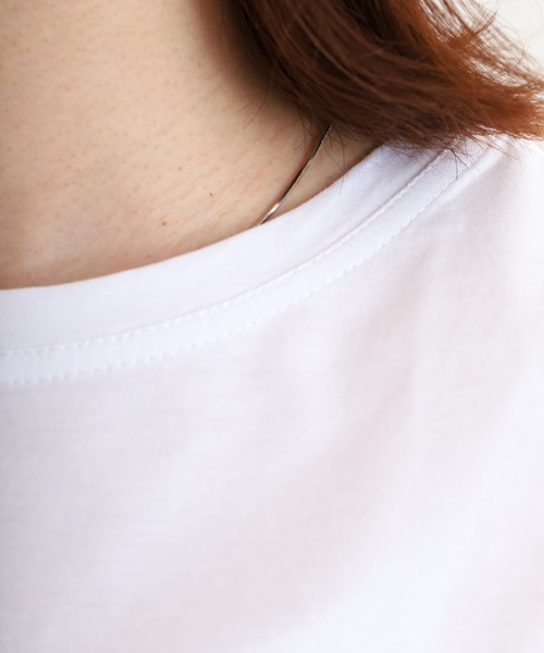 ブローディア BRODIAEA プレミアムコットン ロゴ半袖Tシャツ （マスタード） セール】BRODIAEA 切手モチーフ刺繍半袖Tシャツ（Tシャツ