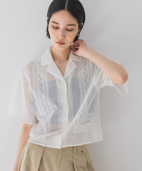 セール】シシュウカイキンシアーシャツ SS/490422（シャツ