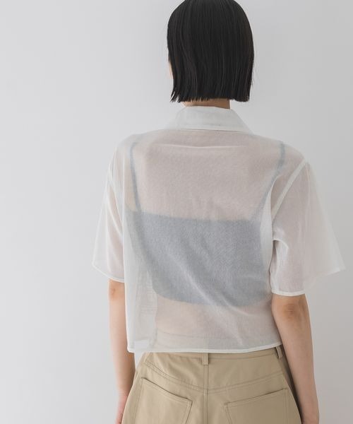 JEANASIS（ジーナシス）の「シシュウカイキンシアーシャツ SS/490422（シャツ/ブラウス・レディース・ブラック/ピンク系その他/オフホワイト・FREE）」の14枚目の写真