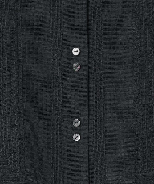 JEANASIS（ジーナシス）の「シシュウカイキンシアーシャツ SS/490422（シャツ/ブラウス・レディース・ブラック/ピンク系その他/オフホワイト・FREE）」の8枚目の写真