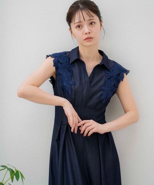 今日だけこの値段！【Noela】15周年ワンピース Noela ワンピース 「15周年」スカーフ柄シャツワンピース