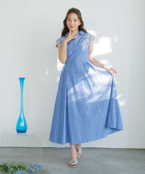 今日だけこの値段！【Noela】15周年ワンピース 15周年】【SSサイズあり】プリーツリリーワンピ | ロング