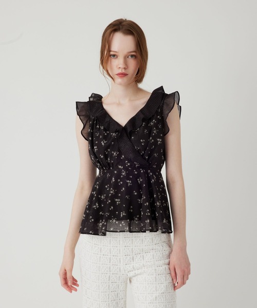 ME COUTURE(ミークチュール)の「ドットフルールMIXブラウス(シャツ/ブラウス・レディース・アイボリー/ブラック/ピンク・FREE)」の18枚目の写真