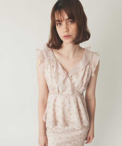 ME COUTURE(ミークチュール)の「ドットフルールMIXブラウス(シャツ/ブラウス・レディース・アイボリー/ブラック/ピンク・FREE)」の15枚目の写真