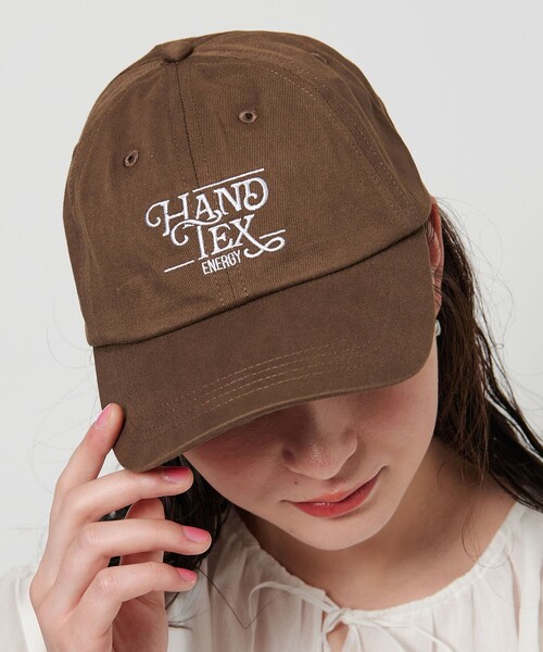 HANDTEX(ハンドテックス)の「【別注】<HANDTEX>ロゴ キャップ(キャップ・レディース・ホワイト/ブラウン系・FREE)」の2枚目の写真