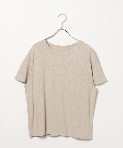 BAYFLOW（ベイフロー）の「[ドライタッチで夏も快適]コットンヘンプ半袖Tシャツ（Tシャツ/カットソー・レディース・グレイッシュベージュ/カーキ/チャコール・FREE）」の16枚目の写真