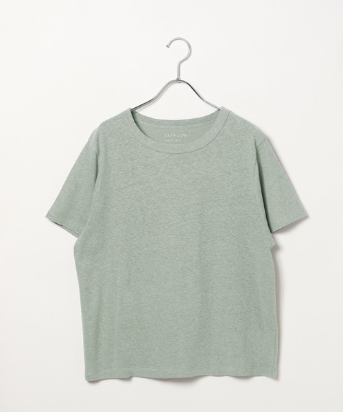 BAYFLOW（ベイフロー）の「[ドライタッチで夏も快適]コットンヘンプ半袖Tシャツ（Tシャツ/カットソー・レディース・グレイッシュベージュ/カーキ/チャコール・FREE）」の18枚目の写真
