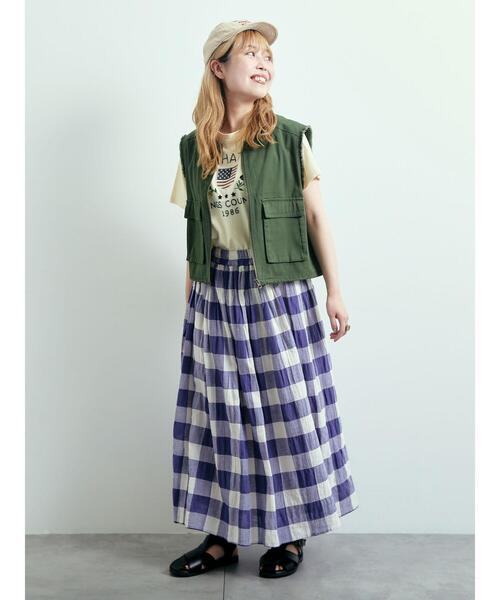 SM2(エスエムツー)の「ツイル/デニムフリンジショートベスト(ベスト・レディース・グレー/チャコールグレー/カーキ/ブルー・F)」の6枚目の写真