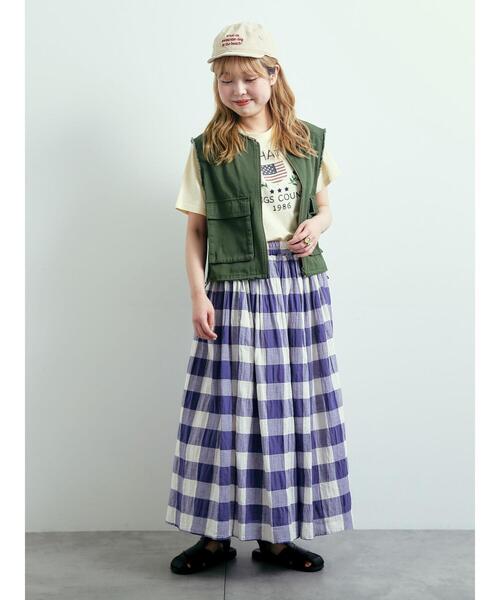 SM2(エスエムツー)の「ツイル/デニムフリンジショートベスト(ベスト・レディース・グレー/チャコールグレー/カーキ/ブルー・F)」の7枚目の写真