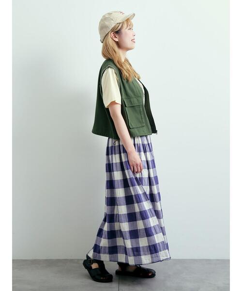 SM2(エスエムツー)の「ツイル/デニムフリンジショートベスト(ベスト・レディース・グレー/チャコールグレー/カーキ/ブルー・F)」の8枚目の写真