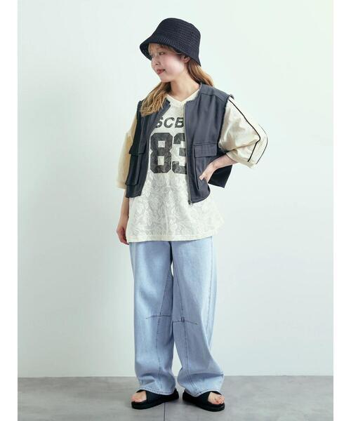 SM2(エスエムツー)の「ツイル/デニムフリンジショートベスト(ベスト・レディース・グレー/チャコールグレー/カーキ/ブルー・F)」の18枚目の写真