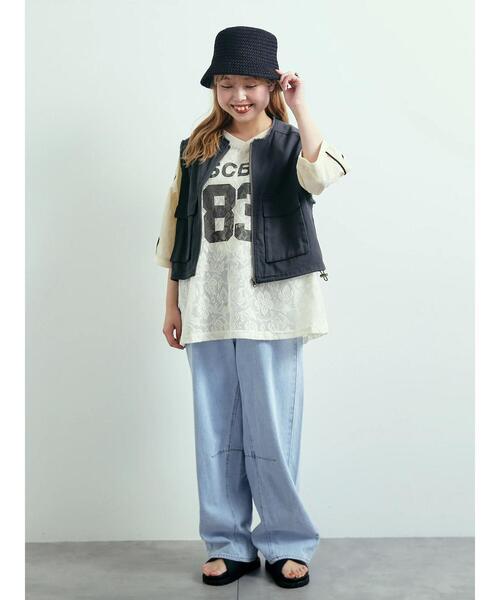 SM2（エスエムツー）の「ツイル/デニムフリンジショートベスト