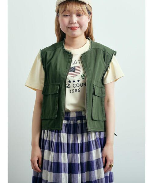 【未使用】Muller&Bros 綿麻 ヘリンボーン デニム ワークベスト M SM2（エスエムツー）の「ツイル/デニムフリンジショートベスト