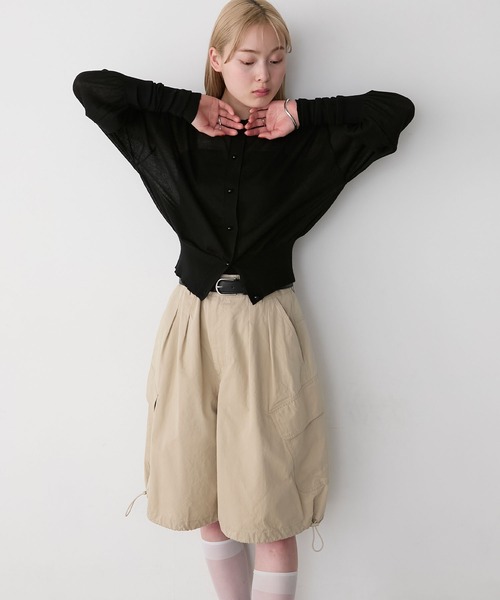 forksy.(フォルクシー)の「【forksy.】シアー パフスリーブ カーディガン(カーディガン/ボレロ・レディース・ダークブラウン/ブラック/オフホワイト・FREE)」の16枚目の写真