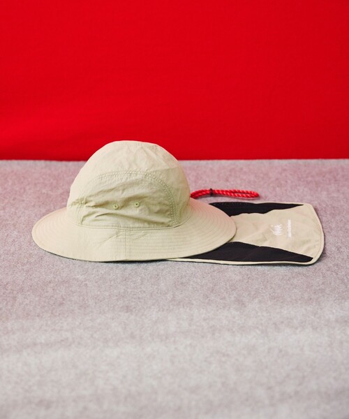 NANGA（ナンガ）の「NANGA × FREAK'S STORE/ナンガ × フリークスストア 別注 NYLON TUSSER SUNSHADE HAT ナイロンタッサー サンシェードハット（ハット・メンズ・ネイビー/ベージュ・ONE SIZE）」の11枚目の写真