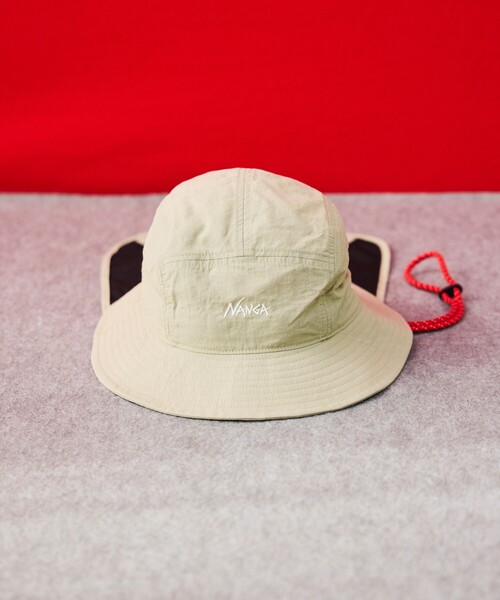 NANGA（ナンガ）の「NANGA × FREAK'S STORE/ナンガ × フリークスストア 別注 NYLON TUSSER SUNSHADE HAT ナイロンタッサー サンシェードハット（ハット・メンズ・ネイビー/ベージュ・ONE SIZE）」の13枚目の写真