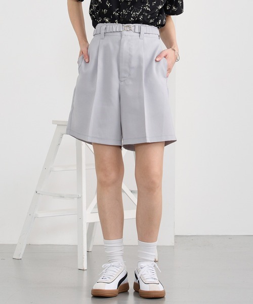 NICOLE CLUB(ニコル クラブ)の「ハーフパンツ(その他パンツ・レディース・ブラック/サックスブルー/チャコール・MEDIUM)」の3枚目の写真