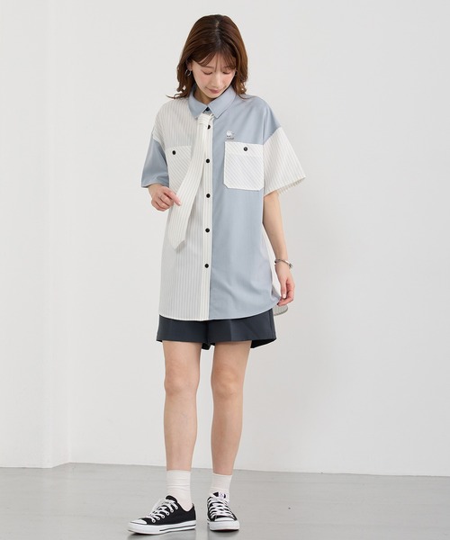 NICOLE CLUB(ニコル クラブ)の「ハーフパンツ(その他パンツ・レディース・ブラック/サックスブルー/チャコール・MEDIUM)」の21枚目の写真