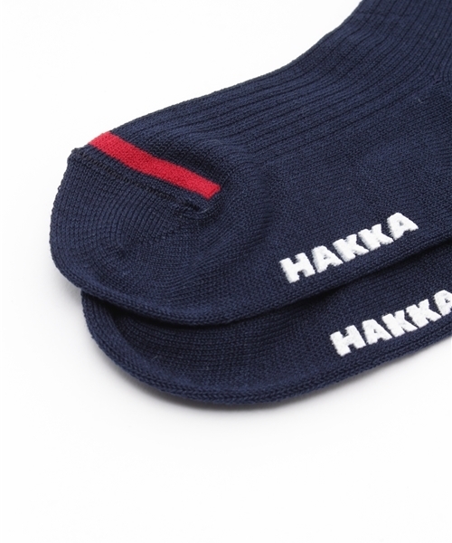 HAKKA BABY（ハッカベビー）の「[ベビー]ロゴジャカードリブ風クルーソックス（ソックス/靴下・キッズ・ネイビー/ホワイト・SMALL/MEDIUM）」の4枚目の写真