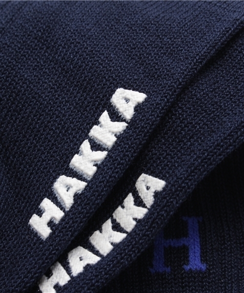HAKKA BABY（ハッカベビー）の「[ベビー]ロゴジャカードリブ風クルーソックス（ソックス/靴下・キッズ・ネイビー/ホワイト・SMALL/MEDIUM）」の5枚目の写真