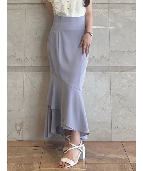 MERCURYDUO（マーキュリーデュオ）の「アシメマーメイドスカート（スカート・レディース・ブラック/アイボリー/ラベンダー・SMALL/MEDIUM）」の7枚目の写真