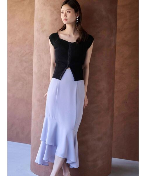 MERCURYDUO（マーキュリーデュオ）の「アシメマーメイドスカート（スカート・レディース・ブラック/アイボリー/ラベンダー・SMALL/MEDIUM）」の18枚目の写真