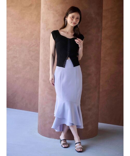 MERCURYDUO（マーキュリーデュオ）の「アシメマーメイドスカート（スカート・レディース・ブラック/アイボリー/ラベンダー・SMALL/MEDIUM）」の14枚目の写真