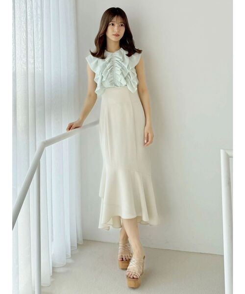 MERCURYDUO（マーキュリーデュオ）の「アシメマーメイドスカート（スカート・レディース・ブラック/アイボリー/ラベンダー・SMALL/MEDIUM）」の10枚目の写真