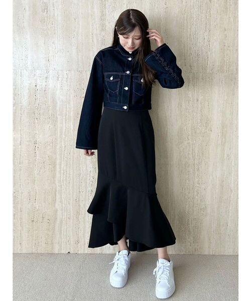 MERCURYDUO（マーキュリーデュオ）の「アシメマーメイドスカート（スカート・レディース・ブラック/アイボリー/ラベンダー・SMALL/MEDIUM）」の19枚目の写真